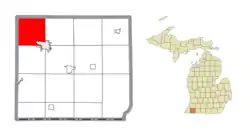 Location within Cass County