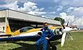 An acrobatic plane at the Rieti airport