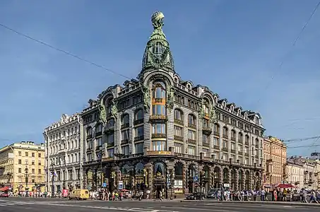 Singer House in Saint-Petersburg by Pavel Suzor (1904)