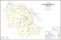 Map showing Chilauli (#013) in Singhpur CD block