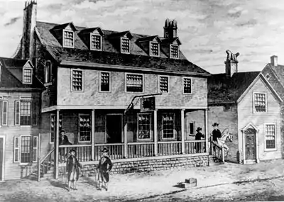 Sketch of the original Tun Tavern