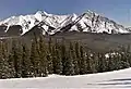 Skogan Peak (left) and Mount Lorette (right) viewed from Nakiska ski area