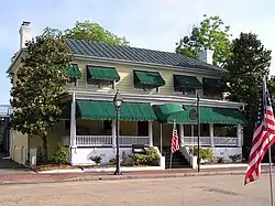 The colonial tavern on Main Street, now operated as the Smithfield Inn.