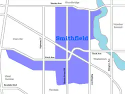 Location of Smithfield