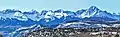 Sneffels Range from the north. Left to right: Whitehouse Mountain, Mount Ridgway, Teakettle Mountain, Cirque Mountain (centered), Mount Sneffels.