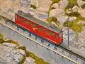 Diorama show the steepest rack railway in the world the Pilatus railway (PB)