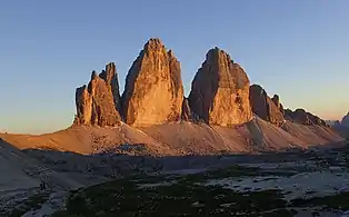 Sunset on the Tre Cime