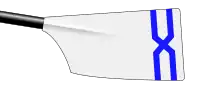 Image showing the rowing club's blade colours