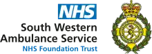 Logo of the South Western Ambulance Service NHS Foundation Trust with Crest