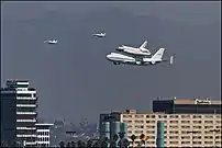 Endeavour arriving in Los Angeles (LAX)