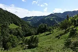 View of Srednja Kanomlja from the northwest