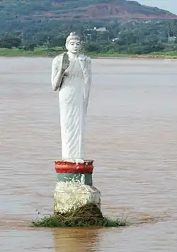 bhudda statue in Nagavali River