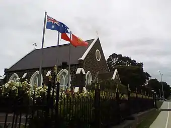 Side view of church