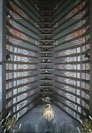 Painted ceiling of the chancel