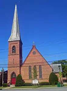 St. Andrew's Episcopal Church in Walden, NY, designed by Babcock in 1871.