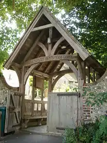 Lychgate at St Wulfran's Church, Ovingdean, East Sussex