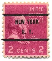 United States, 1938: Business precancel marked for New York City.