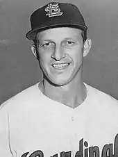 Portrait of Musial in a Cardinals uniform