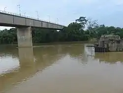 Steel bridge constructed in 1973 near Temerloh.