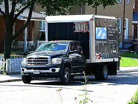 Sterling Bullet, a rebadged version of the Ram 4500/5500 sold by Sterling Trucks, with the 6.7 L (410 cu in) Cummins Diesel I6