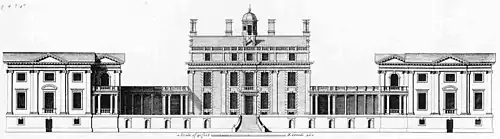 Stoke Park: the house ca.1700 ss pictured in Colen Campbell's Vitruvius Britannicus (meaning British Architect).