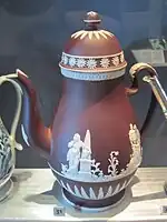 Imitation jasperware coffeepot, 1800-1810