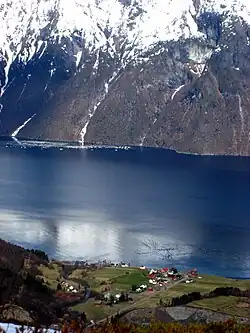 View of Store-Standal with Hjørundfjorden in background