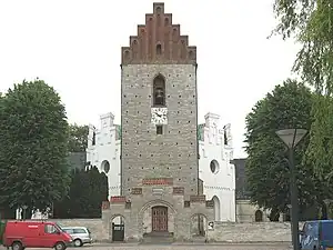 Front view of the church entrance