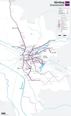 Tramway network, 2012