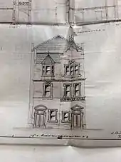 Proposed elevation facing Stapleton Hall Road, c.1895