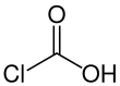 Structural formula of chloroformic acid