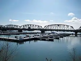 A side view of the bridge in March 2009