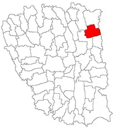 Location in Galați County