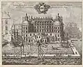 Wrangel Palace in the 1660s.  Copperplate by Erik Dahlberg from the Suecia Antiqua et Hodierna.