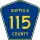 County Route 115 marker