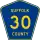 County Route 30 marker