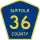 County Route 36 marker