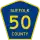 County Route 50 marker