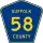 County Route 58 marker