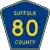 County Route 80 marker