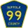 County Route 99 marker