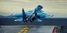 Sukhoi Su-33 launching from the Admiral Kuznetsov