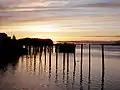 Seen from Cordova, the sun sets over Orca Inlet