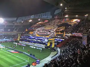 The 15 years anniversary of the "Supras Auteuil", fan group of Paris Saint-Germain, during PSG-Girondins de Bordeaux (18 November 2006).