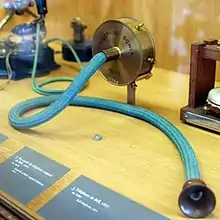 Image 12A French Gower telephone of 1912 at the Musée des Arts et Métiers in Paris (from History of the telephone)