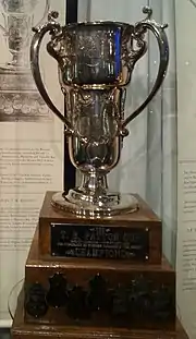 Photo of trophy at the Hockey Hall of Fame