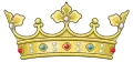 Noble coronet on helm and shield.