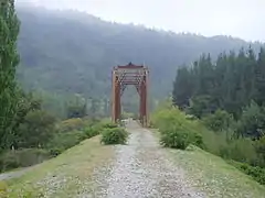 Disused railway bridge, Rehue river, Angol, Chile