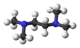 Ball and stick model of tetramethylethylenediamine