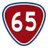 Provincial Highway 65 shield}}